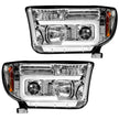 Toyota Tundra & Sequoia 07-13 PROJECTOR HEADLIGHTS w/ Ultra High Power Smooth OLED HALOS & DRL - Clear / Chrome - Image 3