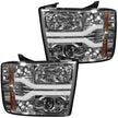 Chevrolet Silverado 07-13 (2nd GEN Single-Wheel & 07-14 Dually) PROJECTOR HEADLIGHTS w/ Ultra High Power Smooth OLED HALOS & DRL - Clear / Chrome
