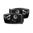 Dodge RAM 06-08 1500 3rd GEN Body Style & 06-09 2500/3500 PROJECTOR HEADLIGHTS w/ CCFL HALOS & DRL - Smoked / Black
