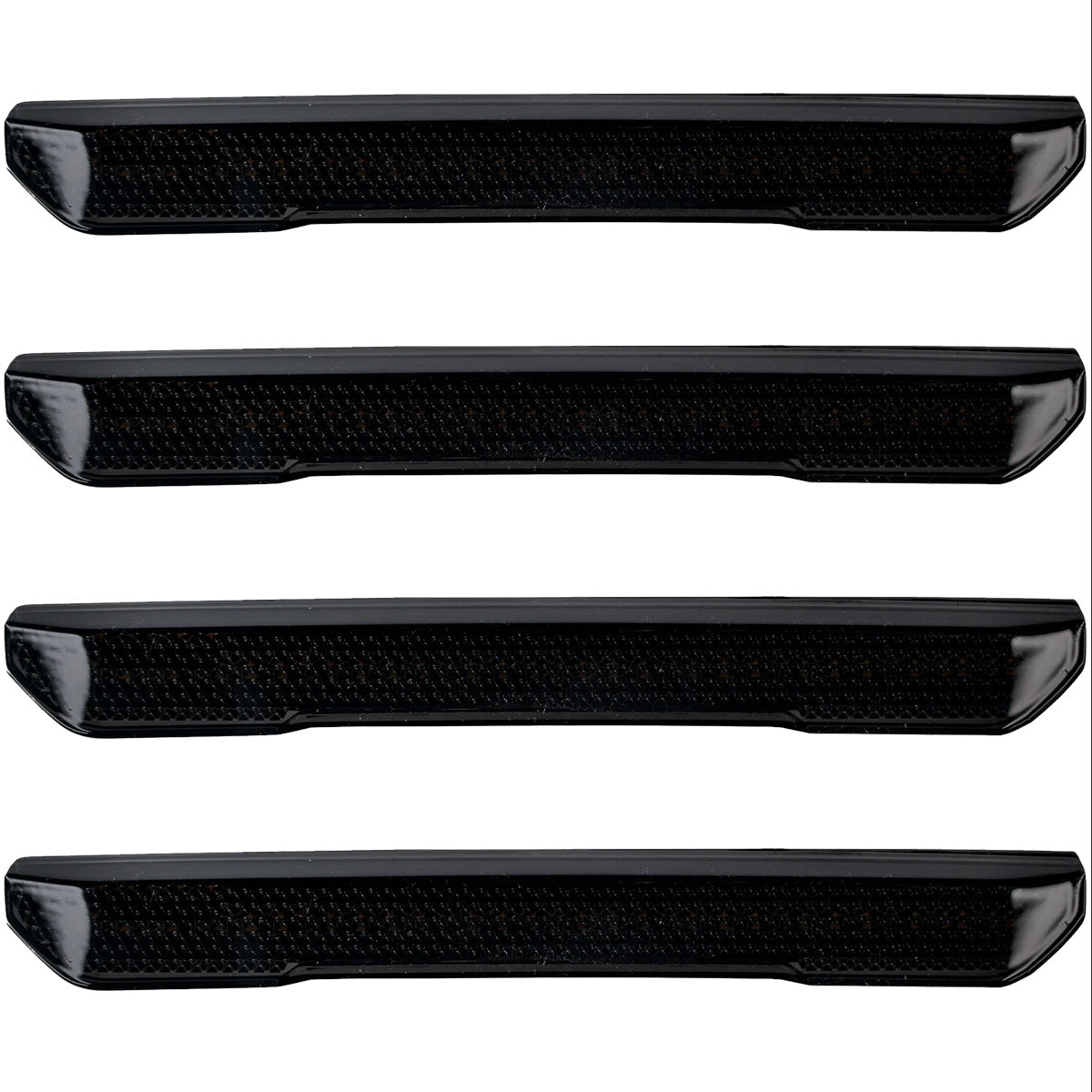 GMC 20-23 Sierra HD (4th GEN) Fender Lenses (4-Piece Set) w/ 4 Amber LED Lights (Attn: Fits All Single-Wheel HD & Dually Trucks) - Smoked Lens w/ Black Trim