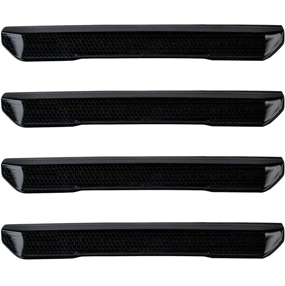 GMC 20-23 Sierra HD (4th GEN) Fender Lenses (4-Piece Set) w/ 4 Amber LED Lights (Attn: Fits All Single-Wheel HD & Dually Trucks) - Smoked Lens w/ Black Trim