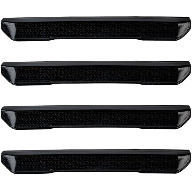 GMC 20-23 Sierra HD (4th GEN) Fender Lenses (4-Piece Set) w/ 4 Amber LED Lights (Attn: Fits All Single-Wheel HD & Dually Trucks) - Smoked Lens w/ Black Trim