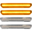 GMC 20-23 Sierra HD (4th GEN) Fender Lenses (4-Piece Set) w/ 4 Amber LED Lights (Attn: Fits All Single-Wheel HD & Dually Trucks) - Clear Lens w/ Chrome Trim - Image 3