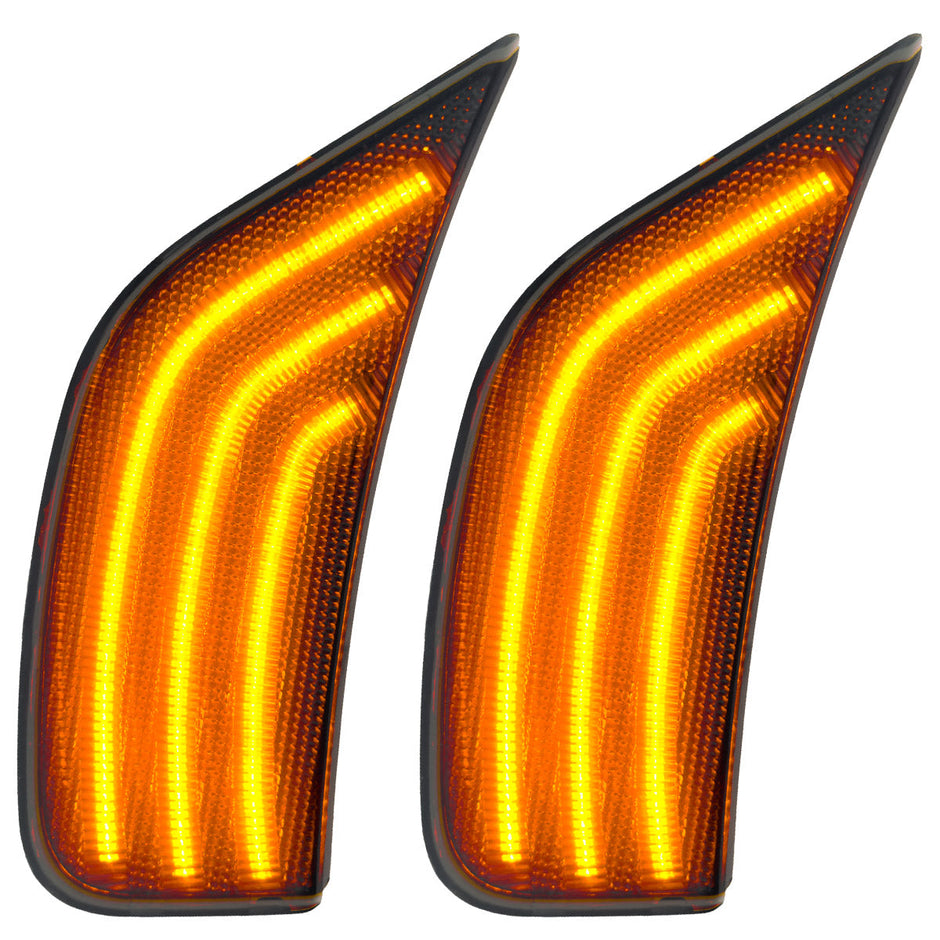 Cadillac 21-24 Escalade & GMC 21-24 Yukon/Yukon XL/Yukon Denali (5th GEN) & 21-24 Chevy Tahoe/Suburban (5th GEN) LED Front Fender Lens w AMBER LEDs - Smoked Lens - Image 2
