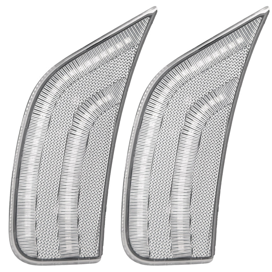 Cadillac 21-24 Escalade & GMC 21-24 Yukon/Yukon XL/Yukon Denali (5th GEN) & 21-24 Chevy Tahoe/Suburban (5th GEN) LED Front Fender Lens w AMBER LEDs - Clear Lens - Image 2