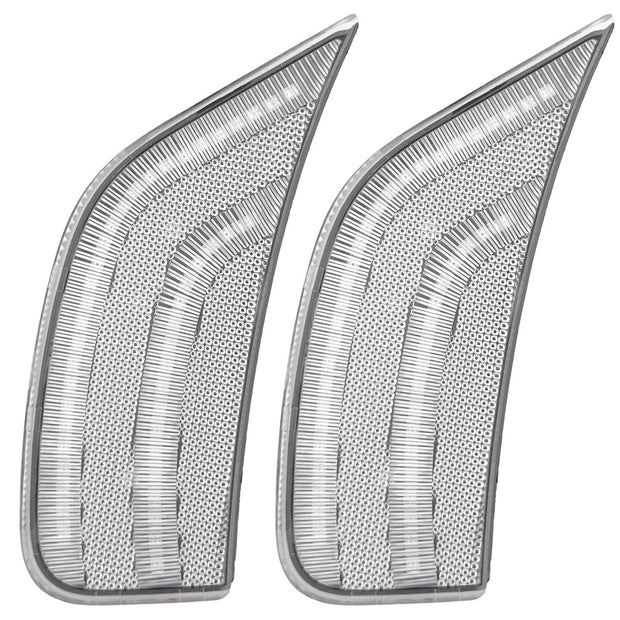 Cadillac 21-24 Escalade & GMC 21-24 Yukon/Yukon XL/Yukon Denali (5th GEN) & 21-24 Chevy Tahoe/Suburban (5th GEN) LED Front Fender Lens w AMBER LEDs - Clear Lens - Image 2