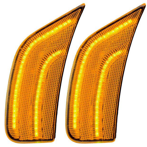 Cadillac 21-24 Escalade & GMC 21-24 Yukon/Yukon XL/Yukon Denali (5th GEN) & 21-24 Chevy Tahoe/Suburban (5th GEN) LED Front Fender Lens w AMBER LEDs - Clear Lens