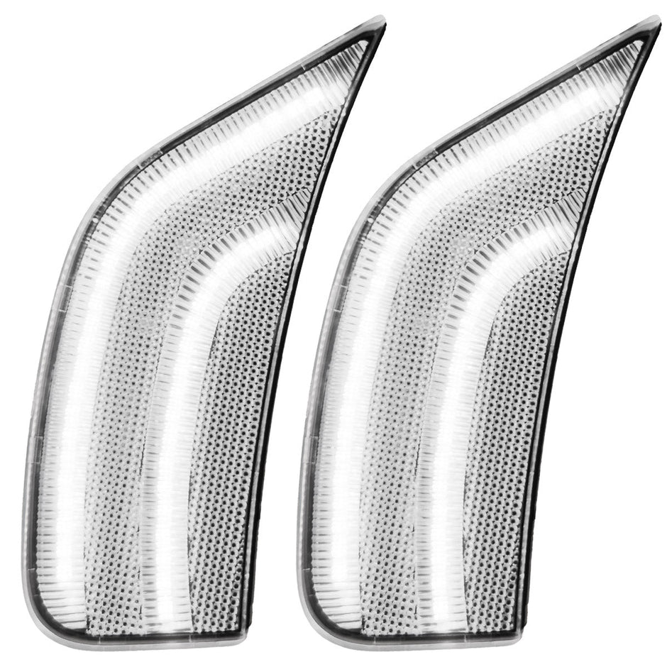 Cadillac 21-24 Escalade & GMC 21-24 Yukon/Yukon XL/Yukon Denali (5th GEN) & 21-24 Chevy Tahoe/Suburban (5th GEN) LED Front Fender Lens w WHITE LEDs - Clear Lens