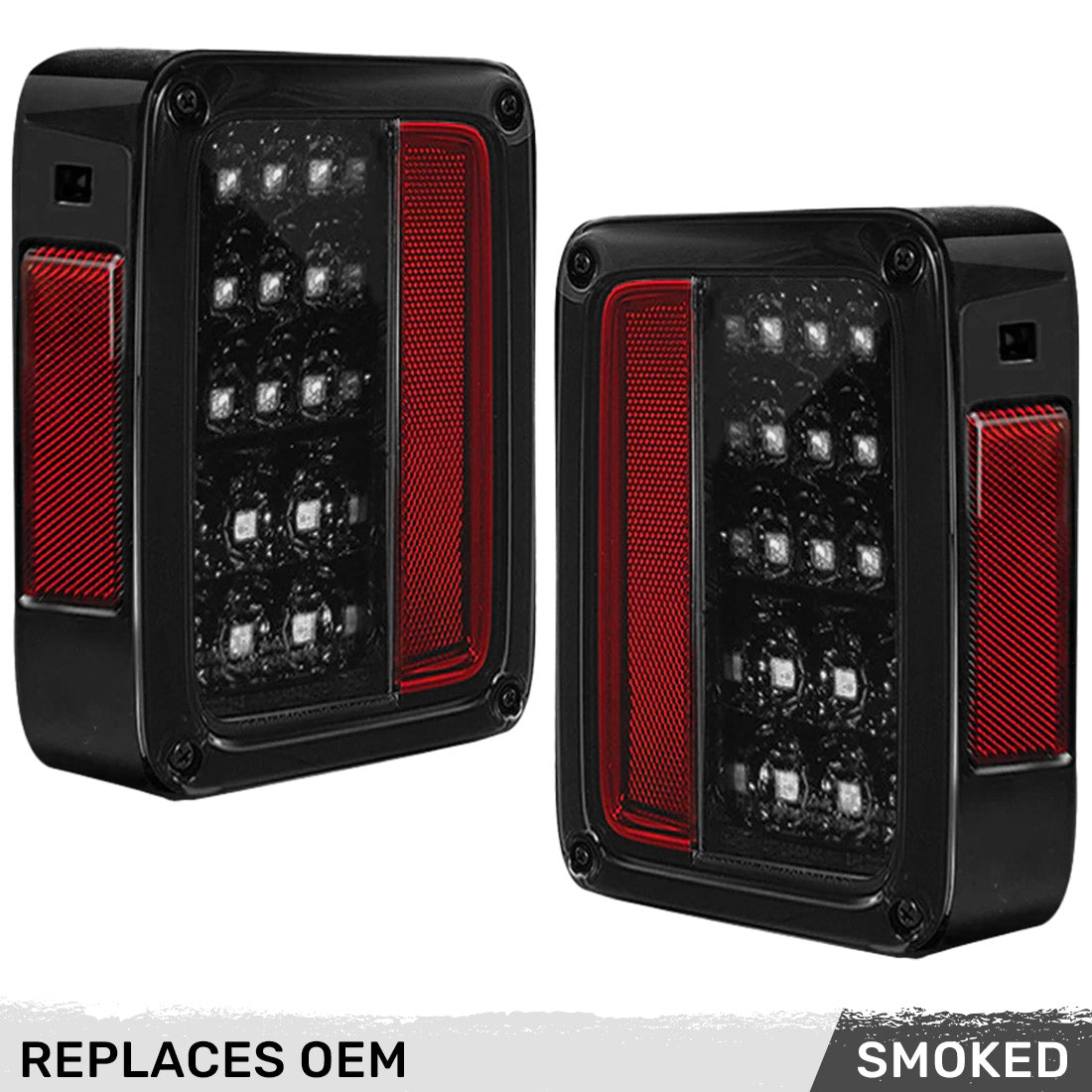 Jeep 07-18 JK Wrangler LED Taillights - Smoked Lens - Image 4