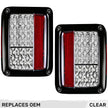 Jeep 07-18 JK Wrangler LED Taillights - Clear Lens - Image 2
