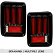 Jeep 07-18 JK Wrangler OLED Tail Lights w/ Red Brake & Running Lights & Red Scanning Turn Signals - Smoked Lens