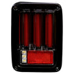 Jeep 07-18 JK Wrangler OLED Tail Lights w/ Red Brake & Running Lights & Red Scanning Turn Signals - Smoked Lens - Image 2