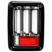 Jeep 07-18 JK Wrangler OLED Tail Lights w/ Red Brake & Running Lights & Red Scanning Turn Signals - Clear Lens - Image 4