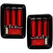 Jeep 07-18 JK Wrangler OLED Tail Lights w/ Red Brake & Running Lights & Red Scanning Turn Signals - Red Lens - Image 4