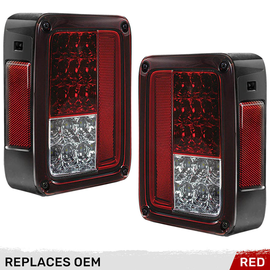 Jeep 07-18 JK Wrangler LED Taillights - Red Lens