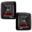 Jeep 18-23 JL Wrangler OLED Tail Lights w/ Red Brake & Running Lights & Red Scanning Turn Signals (Replaces Factory OEM Halogen Tail Lights ONLY) - Smoked Lens - Image 3
