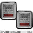 Jeep 18-23 JL Wrangler OLED Tail Lights w/ Red Brake & Running Lights & Red Scanning Turn Signals (Replaces Factory OEM Halogen Tail Lights ONLY) - Clear Lens - Image 2