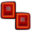 Jeep 18-23 JL Wrangler OLED Tail Lights w/ Red Brake & Running Lights & Red Scanning Turn Signals (Replaces Factory OEM Halogen Tail Lights ONLY) - Clear Lens