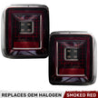 Jeep 18-23 JL Wrangler OLED Tail Lights w/ Red Brake & Running Lights & Red Scanning Turn Signals (Replaces Factory OEM Halogen Tail Lights ONLY) - Red Smoked Lens - Image 3