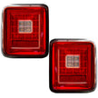 Jeep 18-23 JL Wrangler OLED Tail Lights w/ Red Brake & Running Lights & Red Scanning Turn Signals (Replaces Factory OEM Halogen Tail Lights ONLY) - Red Lens - Image 2