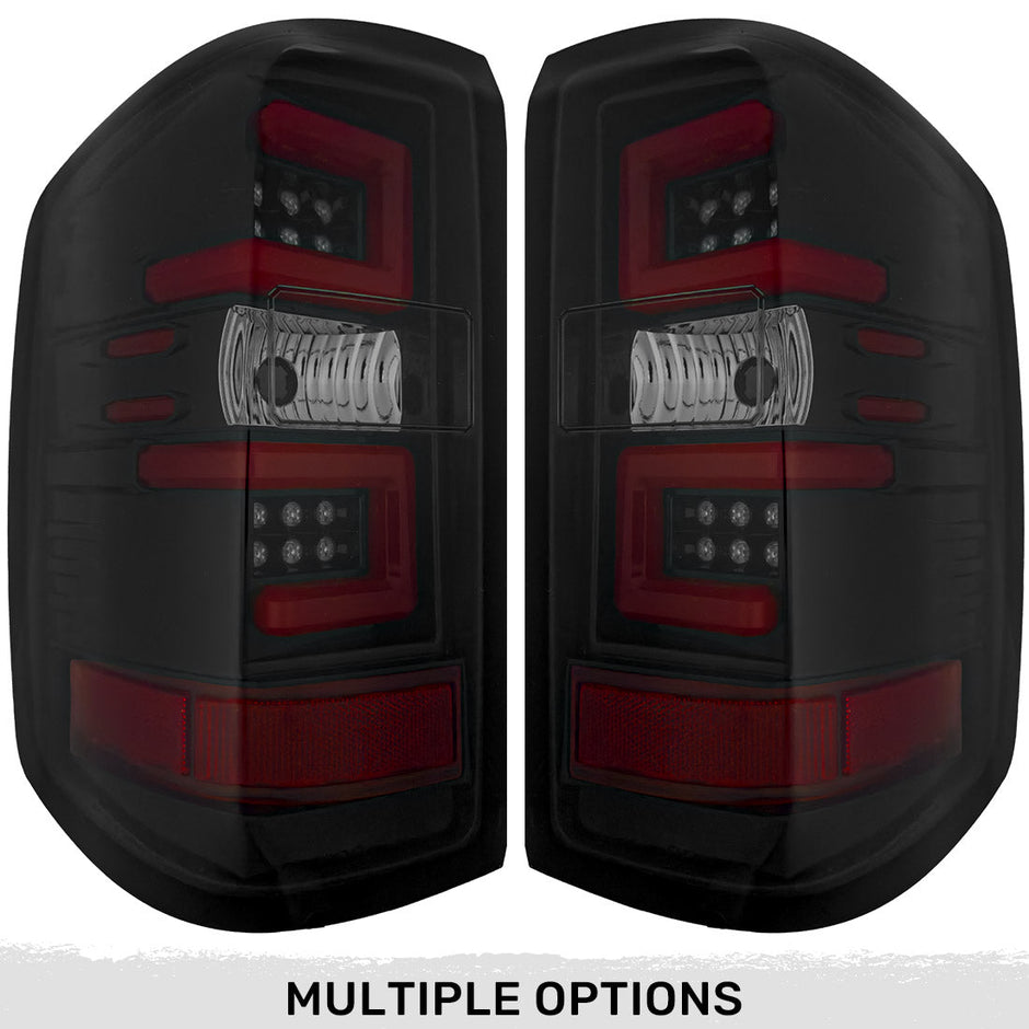 Chevy Silverado 14-18 1500 & 14-19 2500/3500 (Replaces Factory OEM Halogen Tail Lights ONLY - Also Fits GMC Sierra 15-19 Dually Body Style with Factory OEM Halogen Tail Lights ONLY) OLED TAIL LIGHTS - Smoked Lens