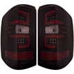 Chevy Silverado 14-18 1500 & 14-19 2500/3500 (Replaces Factory OEM Halogen Tail Lights ONLY - Also Fits GMC Sierra 15-19 Dually Body Style with Factory OEM Halogen Tail Lights ONLY) OLED TAIL LIGHTS - Dark Red Smoked Lens - Image 3