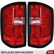 Chevy Silverado 14-18 1500 & 14-19 2500/3500 (Replaces Factory OEM Halogen Tail Lights ONLY - Also Fits GMC Sierra 15-19 Dually Body Style with Factory OEM Halogen Tail Lights ONLY) OLED TAIL LIGHTS - Red Lens