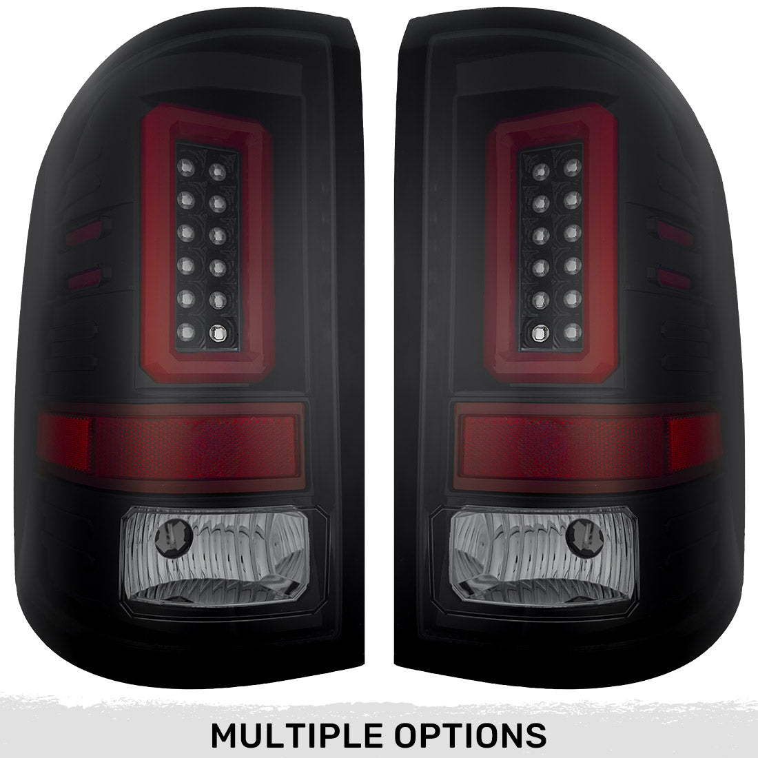 GMC Sierra 14-18 1500 & 14-19 2500/3500 (Only Fits 3rd GEN Single-Wheel GMC Sierra with Factory OEM Halogen Tail Lights) OLED TAIL LIGHTS - Smoked Lens