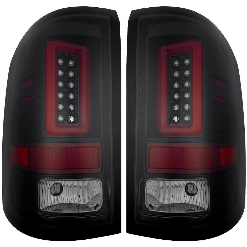 GMC Sierra 14-18 1500 & 14-19 2500/3500 (Only Fits 3rd GEN Single-Wheel GMC Sierra with Factory OEM Halogen Tail Lights) OLED TAIL LIGHTS - Smoked Lens - Image 2