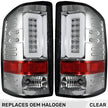 GMC Sierra 14-18 1500 & 14-19 2500/3500 (Only Fits 3rd GEN Single-Wheel GMC Sierra with Factory OEM Halogen Tail Lights) OLED TAIL LIGHTS - Clear Lens - Image 3