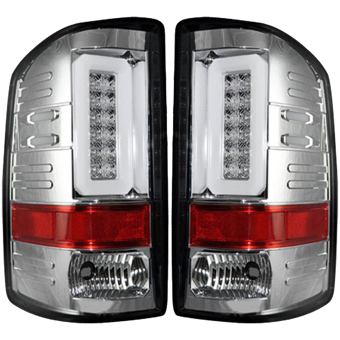 GMC Sierra 14-18 1500 & 14-19 2500/3500 (Only Fits 3rd GEN Single-Wheel GMC Sierra with Factory OEM Halogen Tail Lights) OLED TAIL LIGHTS - Clear Lens