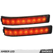 Ford 09-14 F150 & RAPTOR Side Mirror Lenses w/ AMBER LED Running Lights or Turn Signals (2-Piece Set) - Smoked Lens - Image 2