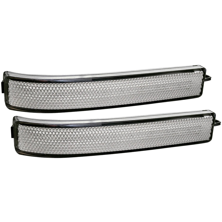 Ford 09-14 F150 & RAPTOR Side Mirror Lenses w/ AMBER LED Running Lights or Turn Signals (2-Piece Set) - Clear Lens - Image 2