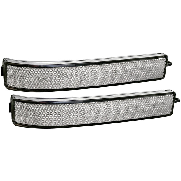 Ford 09-14 F150 & RAPTOR Side Mirror Lenses w/ AMBER LED Running Lights or Turn Signals (2-Piece Set) - Clear Lens - Image 2