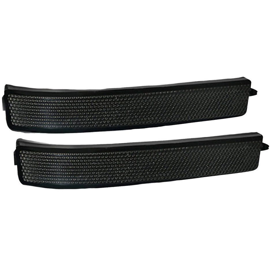 Ford 09-14 F150 & RAPTOR Side Mirror Lenses w/ WHITE LED Running Lights or Turn Signals (2-Piece Set) - Smoked Lens