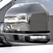 Ford 15-17 F150 & 17-19 RAPTOR Side Mirror Lenses w/ WHITE LED Turn Signals & WHITE LED Auxillary Lights (2-Piece Set) - Smoked Lens - Image 4