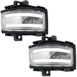 Ford 17-23 F250/F350/F450 Superduty Side Mirror Lenses (2-Piece Set) w/ WHITE LED Running Lights, AMBER Flashing LED Turn Signals & WHITE LED Spot Lights - Clear Lens - Image 3