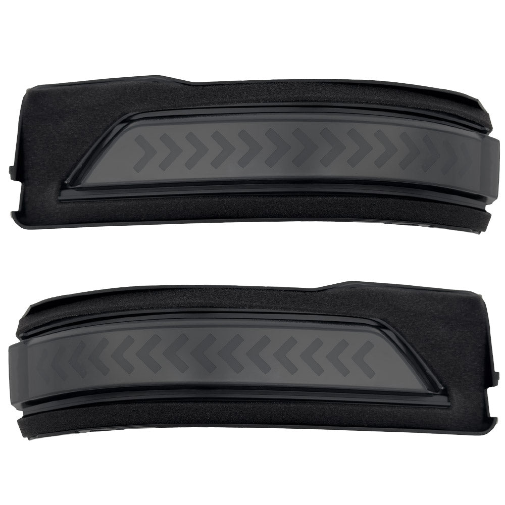 Dodge 19-23 RAM 1500/2500/3500 Side Mirror Lenses (2-Piece Set) w/ AMBER Scanning LED Turn Signals - Smoked Lens - Image 2