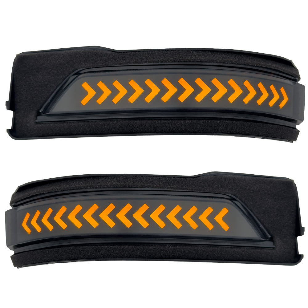 Dodge 19-23 RAM 1500/2500/3500 Side Mirror Lenses (2-Piece Set) w/ AMBER Scanning LED Turn Signals - Smoked Lens - Image 3