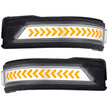 Dodge 19-23 RAM 1500/2500/3500 Side Mirror Lenses (2-Piece Set) w/ AMBER Scanning LED Turn Signals - Clear Lens