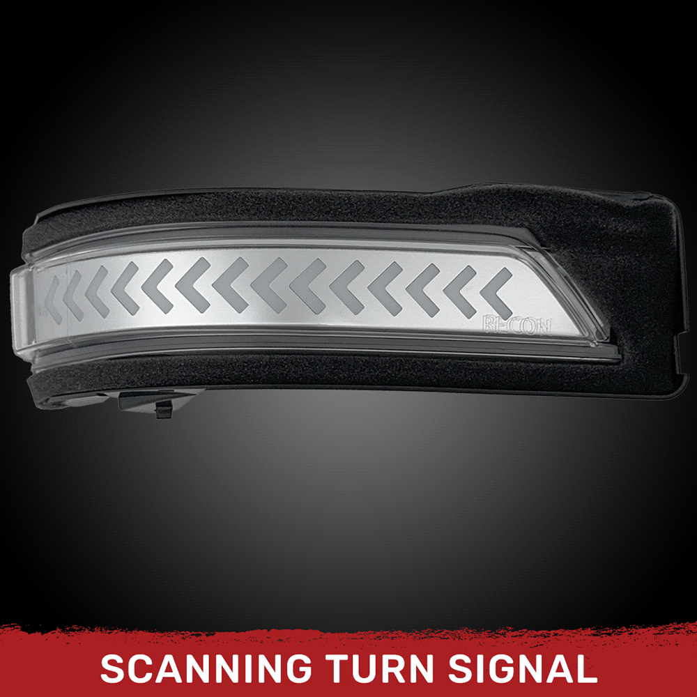 Dodge 19-23 RAM 1500/2500/3500 Side Mirror Lenses (2-Piece Set) w/ AMBER Scanning LED Turn Signals - Clear Lens - Image 3