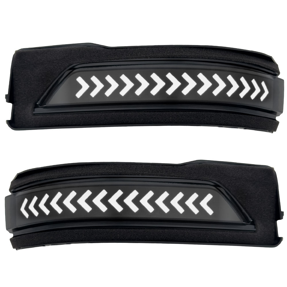 Dodge 19-23 RAM 1500/2500/3500 Side Mirror Lenses (2-Piece Set) w/ WHITE Scanning LED Turn Signals - Smoked Lens - Image 3