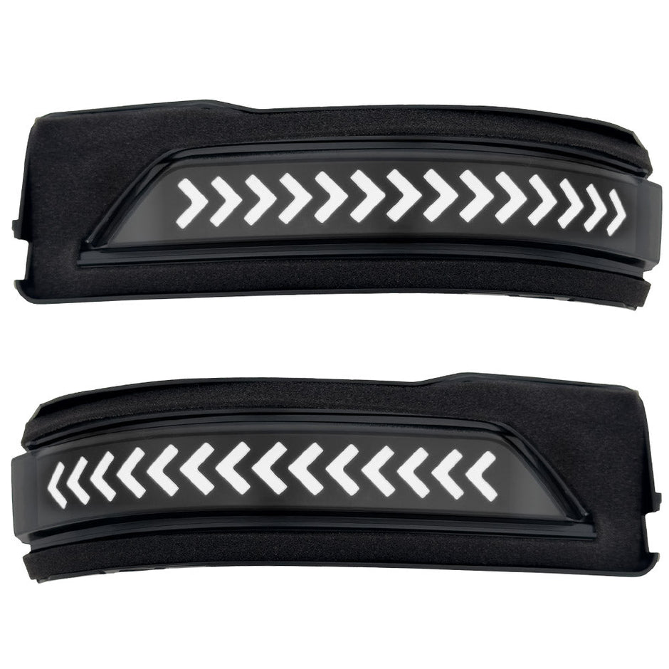 Dodge 19-23 RAM 1500/2500/3500 Side Mirror Lenses (2-Piece Set) w/ WHITE Scanning LED Turn Signals - Smoked Lens - Image 3