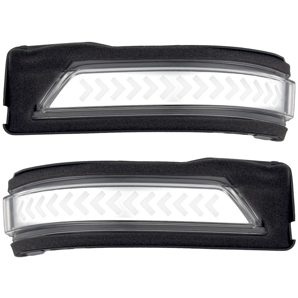 Dodge 19-23 RAM 1500/2500/3500 Side Mirror Lenses (2-Piece Set) w/ WHITE Scanning LED Turn Signals - Clear Lens - Image 3