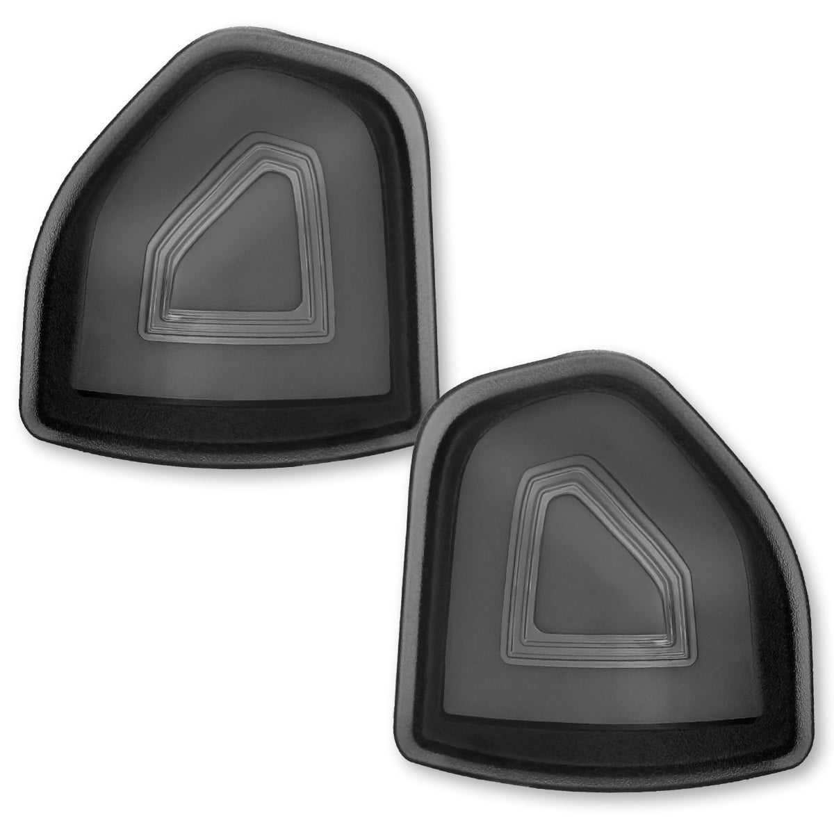 Dodge 10-24 RAM 1500 10-21 RAM 2500/3500 Corner Side Tow Mirror Turn Signal Light (2-Piece Set) w/ AMBER LED Turn Signals - Smoked Lens - Image 2
