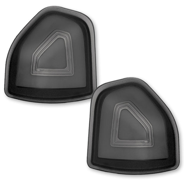 Dodge 10-24 RAM 1500 10-21 RAM 2500/3500 Corner Side Tow Mirror Turn Signal Light (2-Piece Set) w/ AMBER LED Turn Signals - Smoked Lens - Image 2