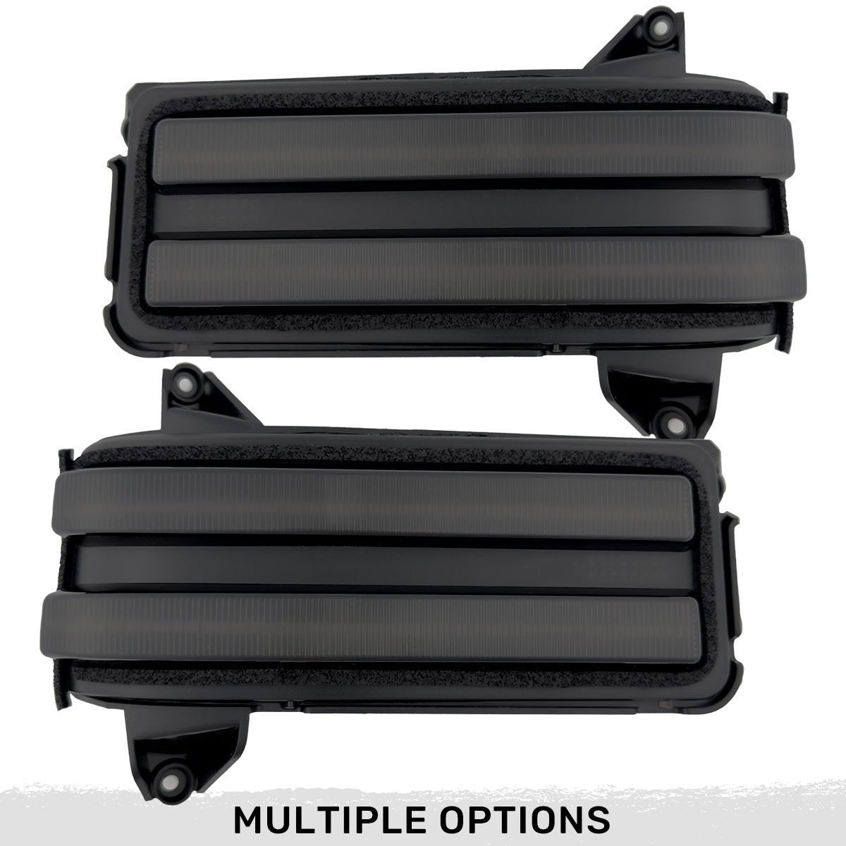 Chevy/GMC 20-24 HD 2500/3500 Tow Mirror LED Mirror Light Kit w/ WHITE LED Running Lights & AMBER Scanning Turn Signals