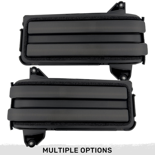 Chevy/GMC 20-24 HD 2500/3500 Tow Mirror LED Mirror Light Kit w/ AMBER LED Running Lights & AMBER Scanning Turn Signals