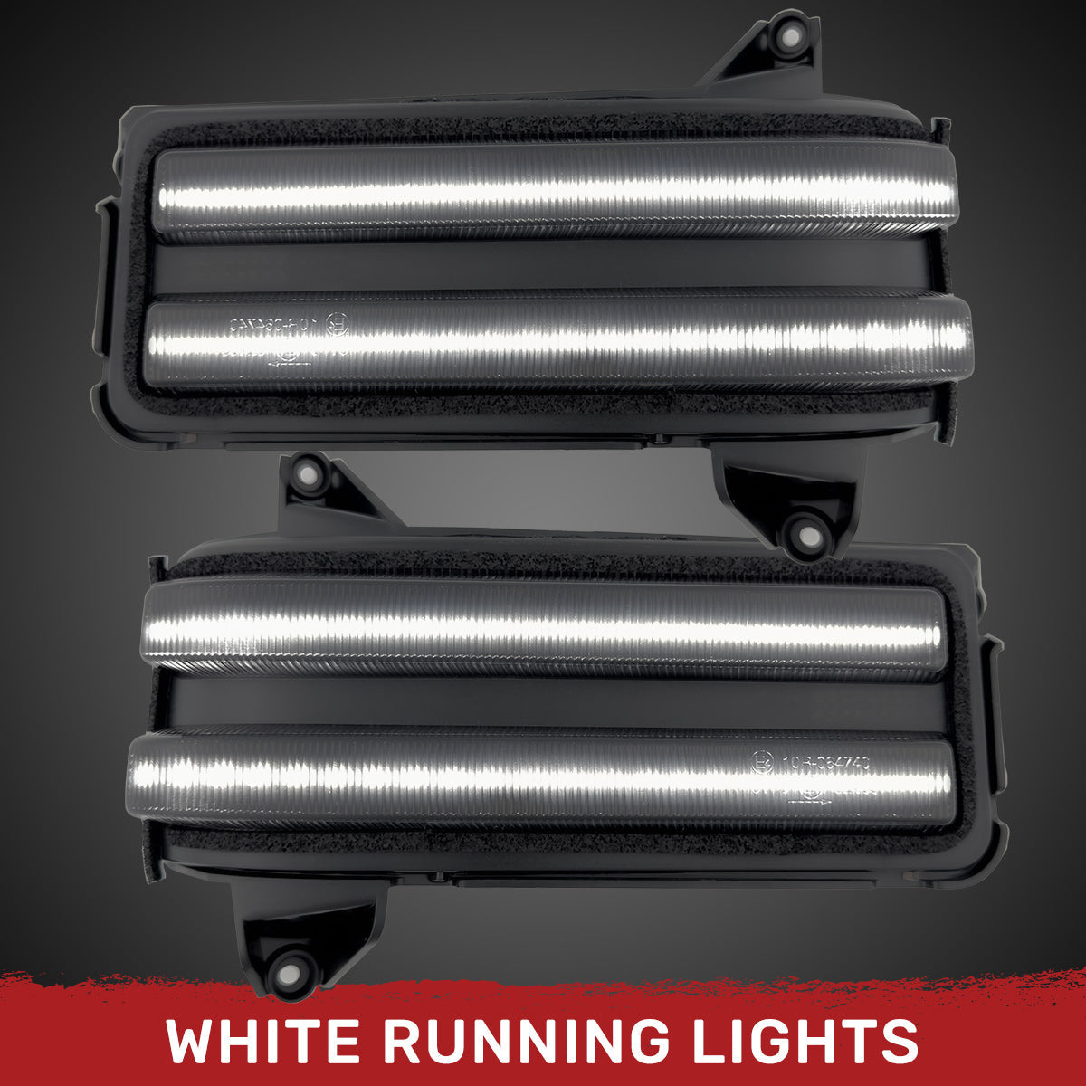 Chevy/GMC 20-24 HD 2500/3500 Tow Mirror LED Mirror Light Kit w/ WHITE LED Running Lights & AMBER Scanning Turn Signals - Image 5