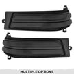 Dodge 25-26 RAM 1500 23-25 RAM 2500/3500 Side Mirror Turn Signal & Running Light (2-Piece Set) w/ AMBER SCANNING LED Turn Signals & WHITE LED Running Lights - Smoked Lens
